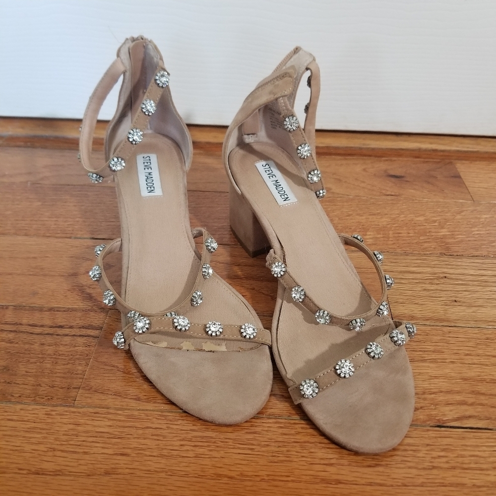 Steve Madden Joena Tan Suede Formal Sandal Size 10